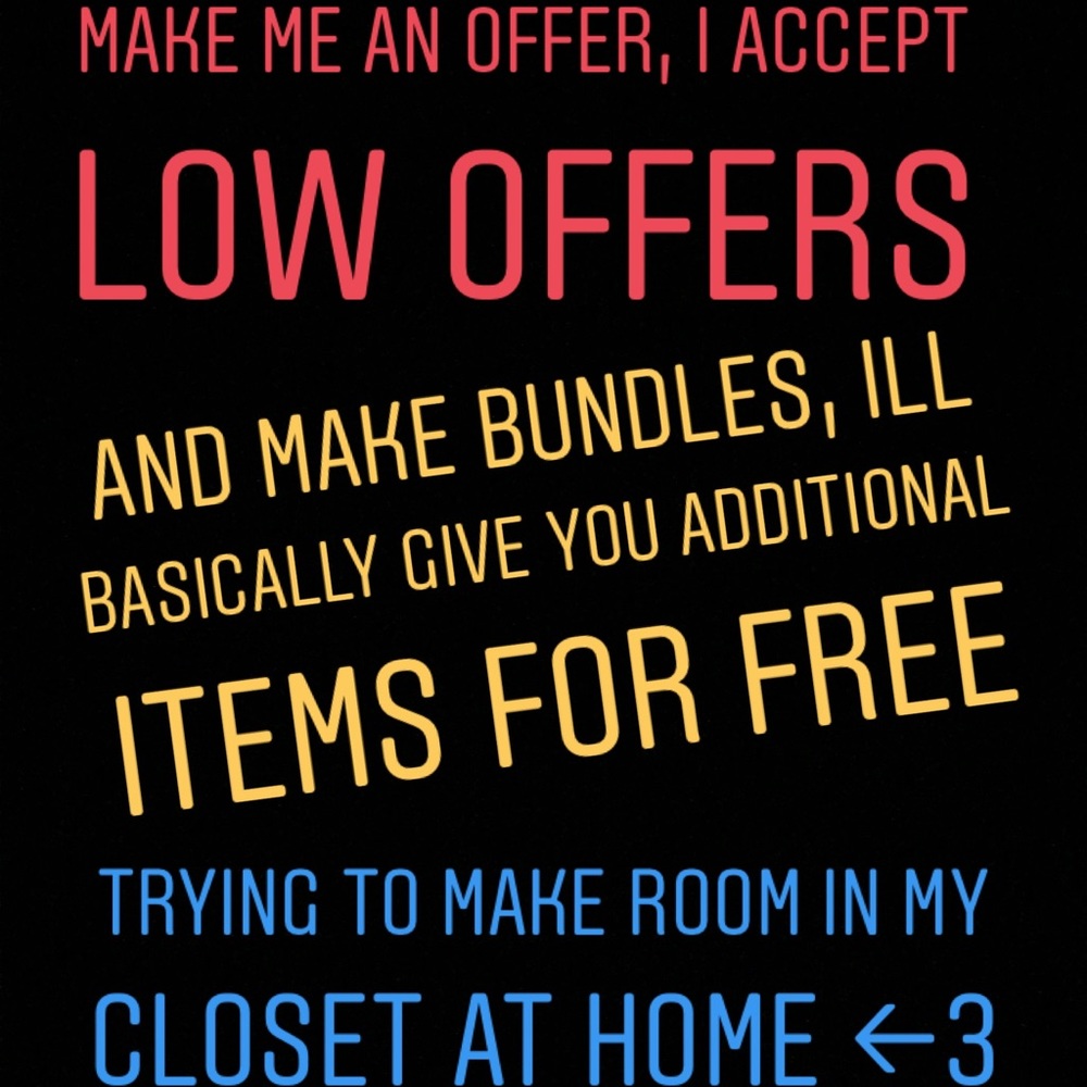 I accept Low offers and I send freebies !